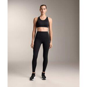 Oysho Womens Legging XS Black Compressive Pocket High Rise 7/8 Length NWOT